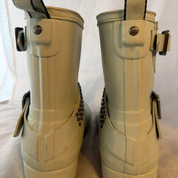 Hunter  Refined Ankle Studded Biker Rain Boot  Sea Spray Blue  Women Size 9 NEW - Picture 3 of 5